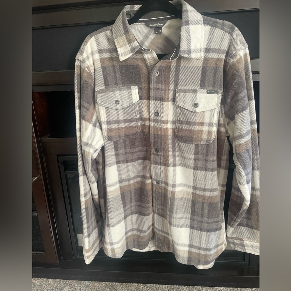 Men’s large fleece Eddie Bauer button up